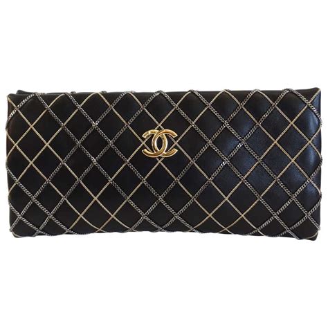 chanel smooth chain trim clutch|Chanel clutch with chain price.